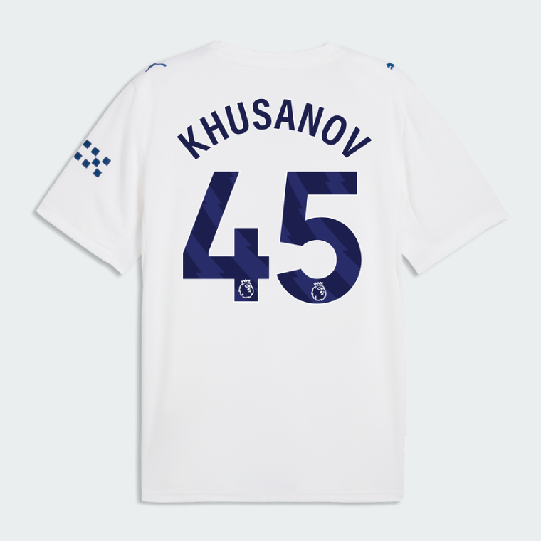 Manchester City Third KHUSANOV 45 Jersey 26-27 - White