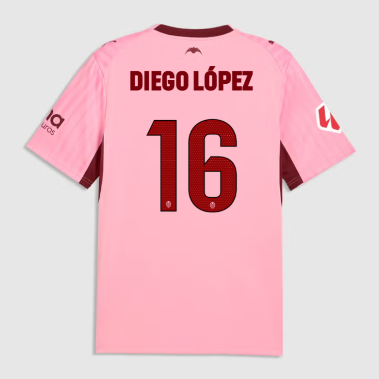 Valencia CF Third DIEGO LÓPEZ 16 Jersey 26-27