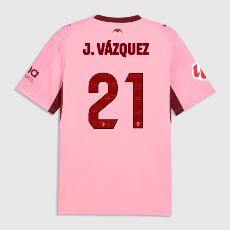Valencia CF Third J. VÁZQUEZ 21 Jersey 26-27